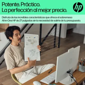 HP All-in-One 27-cr0090ns Intel® Core™ i5 i5-1335U 68,6 cm (27") 1920 x 1080 Pixeles PC todo en uno 16 GB DDR4-SDRAM 512 GB SSD FreeDOS Wi-Fi 6 (802.11ax) Blanco