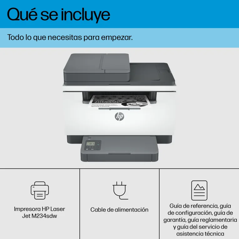 HP LaserJet M234sdw Inalámbrico Multifunction Blanco y negro Impresora, Fotocopiadora, escáner; Dúplex