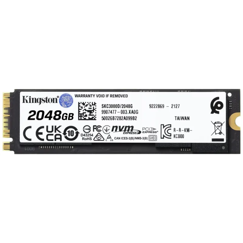 Kingston Technology 2048G KC3000 M.2 2280 NVMe SSD