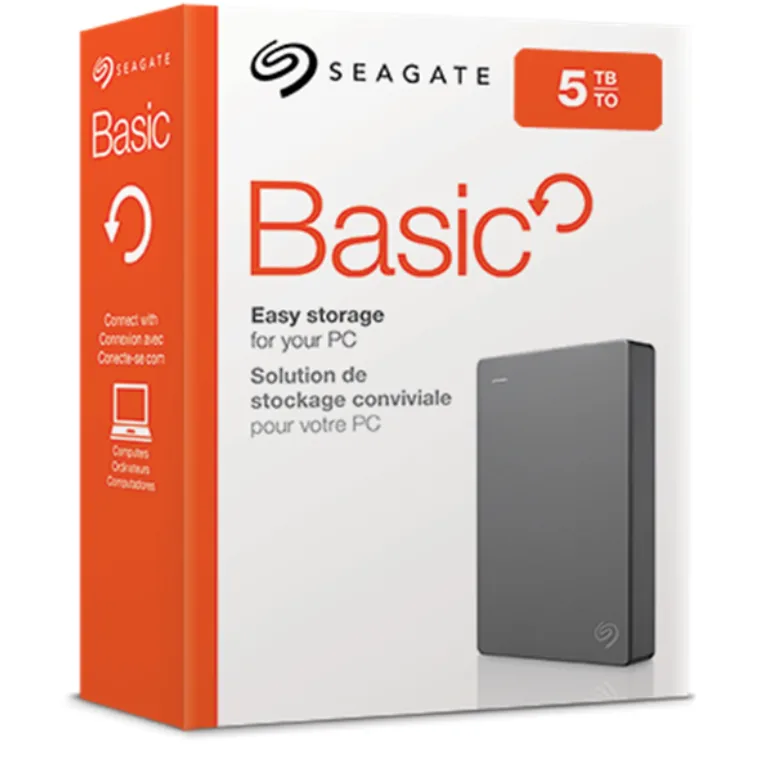 Seagate Basic disco duro externo 5 TB 2.5" 3.2 Gen 1 (3.1 Gen 1) Plata