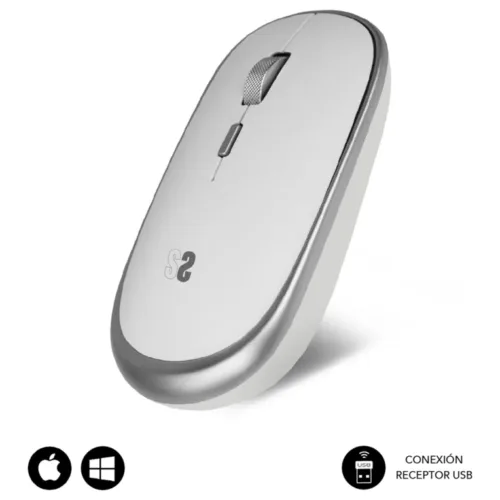 SUBBLIM Ratón Inalámbrico Mini Wireless Mini Mouse Silver SUBBLIM Ratón Inalámbrico Mini Wireless Mini Mouse Silver